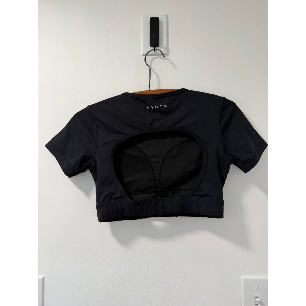 NVGTN Black Vortex Seamless Bra Top Size S
